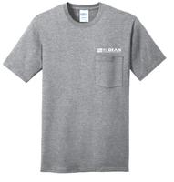 Unisex T-shirt w/Pocket - M.C. Dean Design-Build-Operate-Maintain logo - Athletic Heath