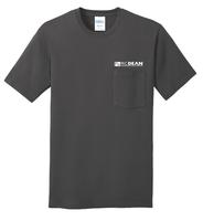 Unisex T-shirt w/Pocket - M.C. Dean Design-Build-Operate-Maintain logo - Charcoal
