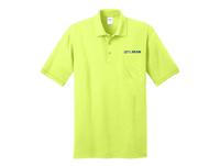 Men's Cotton/Poly Blend Jersey Knit Pocket Polo - Safety Green(Yellow)
