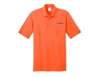 Men's Cotton/Poly Blend Jersey Knit Pocket Polo - Safety Orange