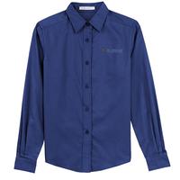 Ladies Long Sleeve Easy Care Shirt - Mediterranean Blue